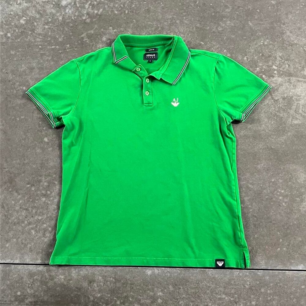 Armani Jeans Green Slim Fit Polo Shirt